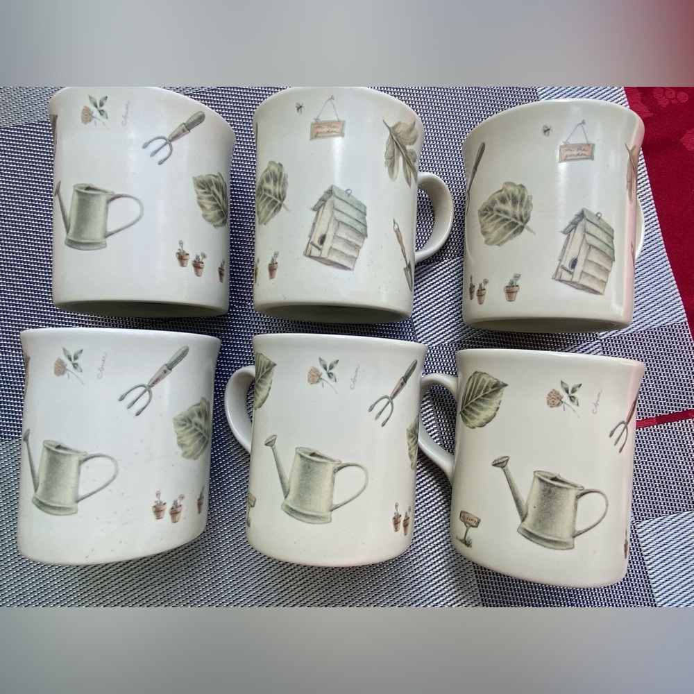 Pfaltzgraff Naturewood coffee mugs, set of 6, vintage - Picture 8 of 10